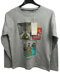 bluzka-reserved-rozmiar-140-szara-among-us