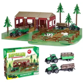 traktor-z-przyczepa-zestaw-dla-dzieci-farma-gospodarstwo-zwierzeta-stodola