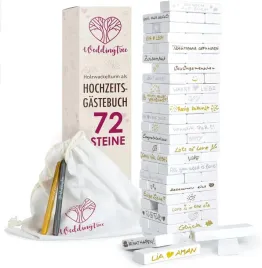 wieza-drewniana-ksiega-gosci-weselnych-72-klocki-3-pisaki-akcesoria-weselne