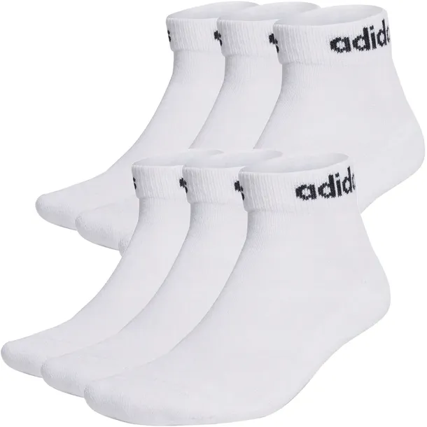 Skarpety ADIDAS MĘSKIE do kostki bawełna białe - 6par - L - 43-45