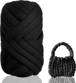 gruba-wloczka-do-rekodziela-wloczka-500g-diy-wloczka-czarna-przedza