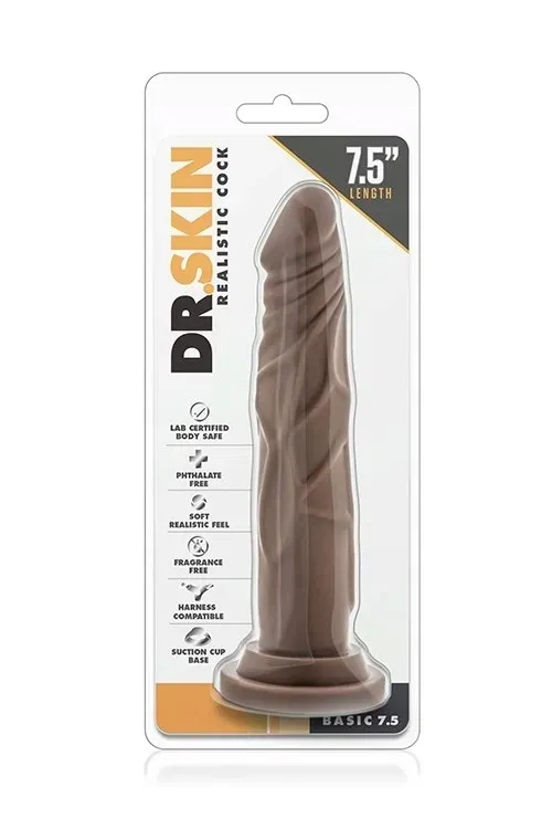 dr-skin-realistic-cock-7-5-chocolate