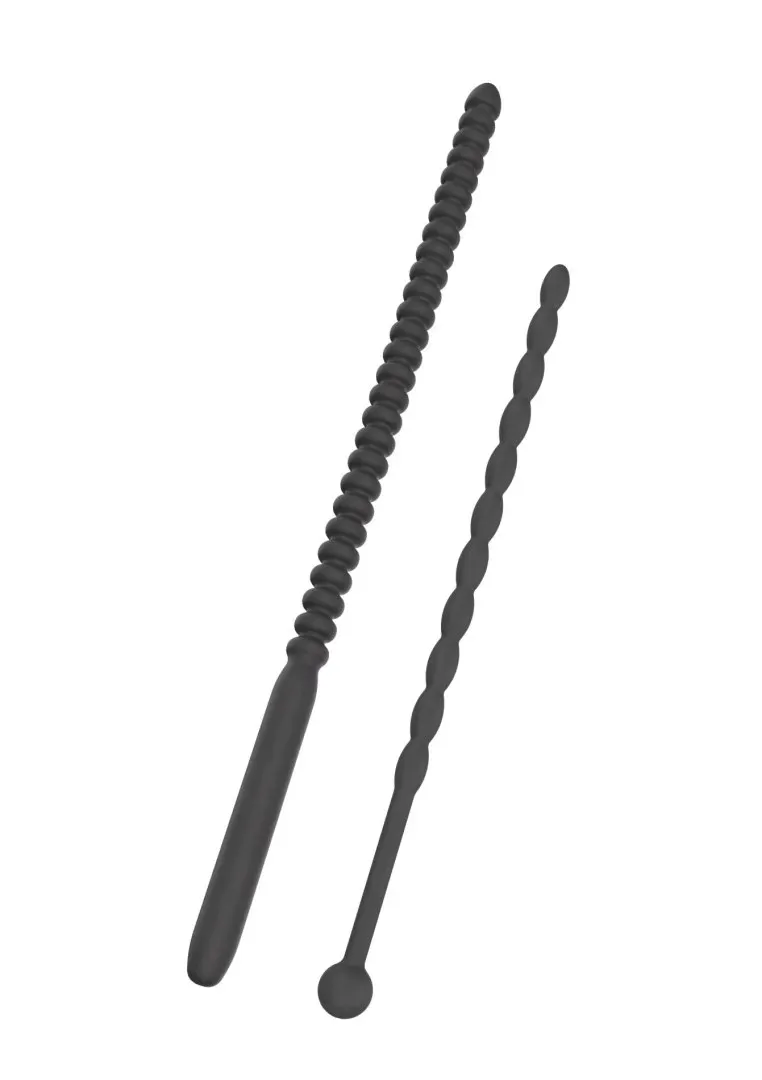 ribbed-penis-dilator-set-2-pcs-black
