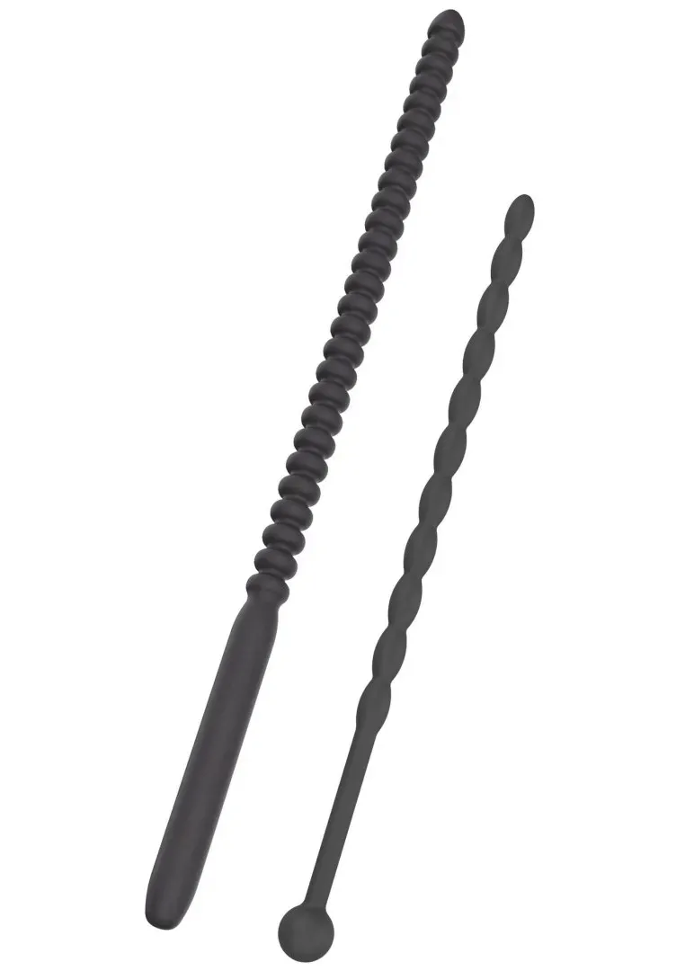 ribbed-penis-dilator-set-2-pcs-black