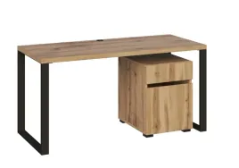 biurko-loft-z-kontenerkiem-120-cm-gruby-blat-36-mm-metalowe-nogi-kolory