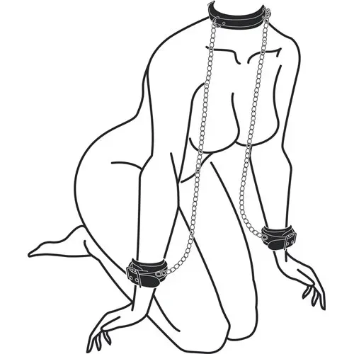 kajdanki-leather-collar-with-handcuffs