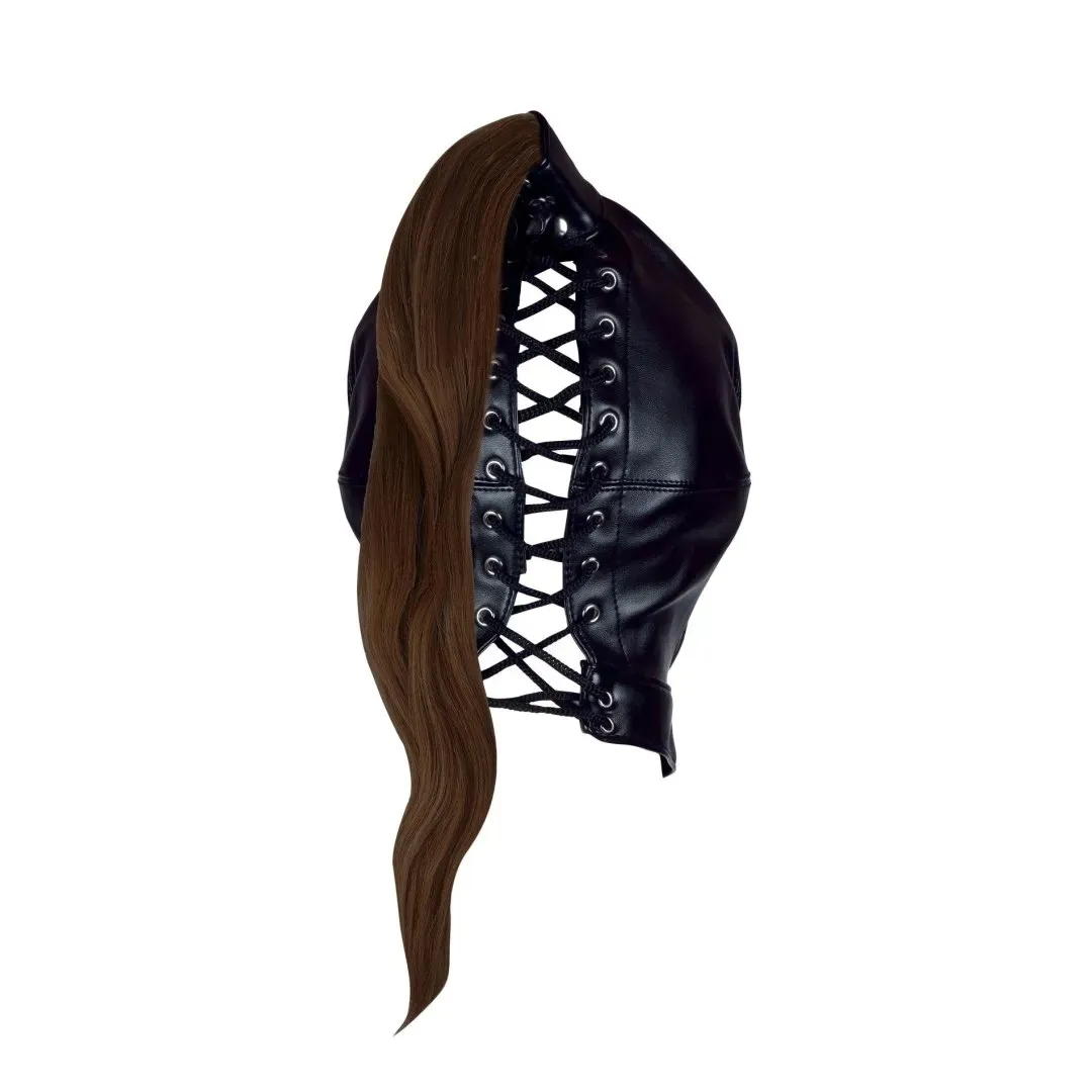 mask-with-brown-ponytail-black