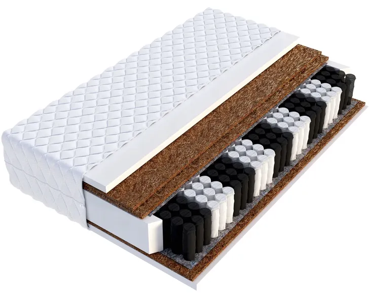 MATERAC pocket strefowy SUPER TWARDY 3X KOKOS H4/H5 160x200 23 cm