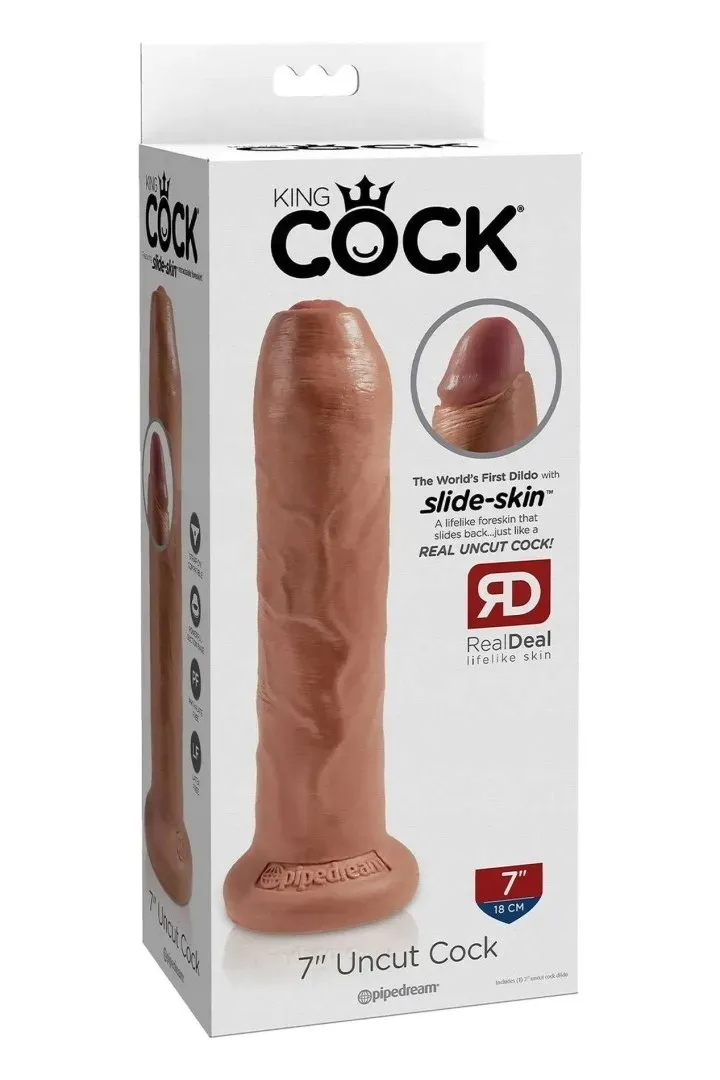 king-cock-7-inch-uncut-tan
