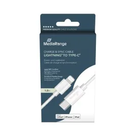 kabel-usb-c-mediarange-apple-lightning-1m-bialy