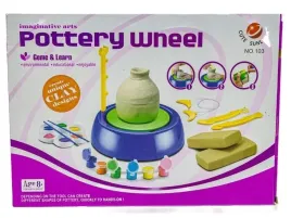 kolo-garncarskie-maly-artysta-farbki-masa-kolo-narzedzia