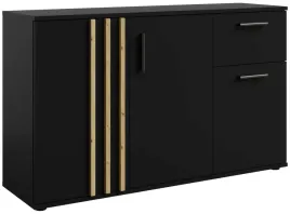 komoda-trzydrzwiowa-120-cm-z-szuflada-tally-czarna-z-lamelami