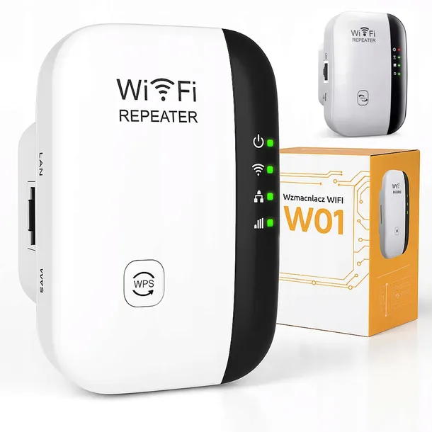 Wzmacniacz sygnału Wi-FI Mocny Repeater Access Point Router 300 Mb/s 2.4GHz