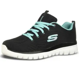buty-damskie-skechers-graceful-get-connected-black-turquoise-37-eu