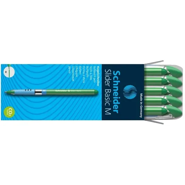 dlugopis-schneider-slider-basic-m-zielony-10szt-kolor-zielony