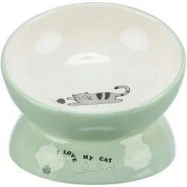 miska-ceramiczna-podwyzszona-dla-kota-wode-karme-trixie-015l-13cm-zielona