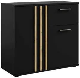 komoda-80-cm-dwudrzwiowa-tally-czarny-kolor-z-lamelami