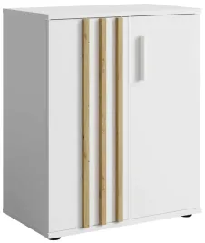 biala-komoda-60-cm-dwudrzwiowa-tally-z-lamelami