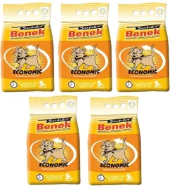 super-benek-economic-25l-5x5l-zwirek-dla-kota-bentonit-do-kuwety-dla-kota