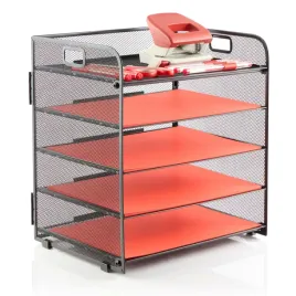 organizer-na-biurko-ameco-metalowy-5-przegrodek-z-uchwytem-do-przenoszenia