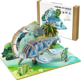 puzzle-3d-drewniane-dinozaur-plesiosaur-wooden-art-46-elementow