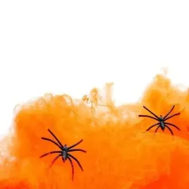 pomaranczowa-pajeczyna-z-6-pajakami-dekaoracja-halloween