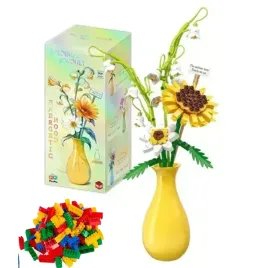 klocki-kwiat-kwiatek-kwiaty-puzzle-bukiet-kwiatow-prezent-wazon-w-zestawie