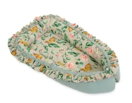 kokon-niemowlecy-kojec-otulacz-premium-z-falbanka-rabbit-with-flowers-bob