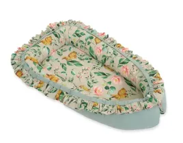 kokon-niemowlecy-kojec-otulacz-premium-z-falbanka-rabbit-with-flowers-bob