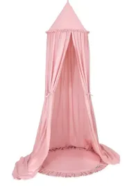 zestaw-baldachim-wiszacy-do-pokoju-dzieciecego-bawelniany-i-mata-z-falbank