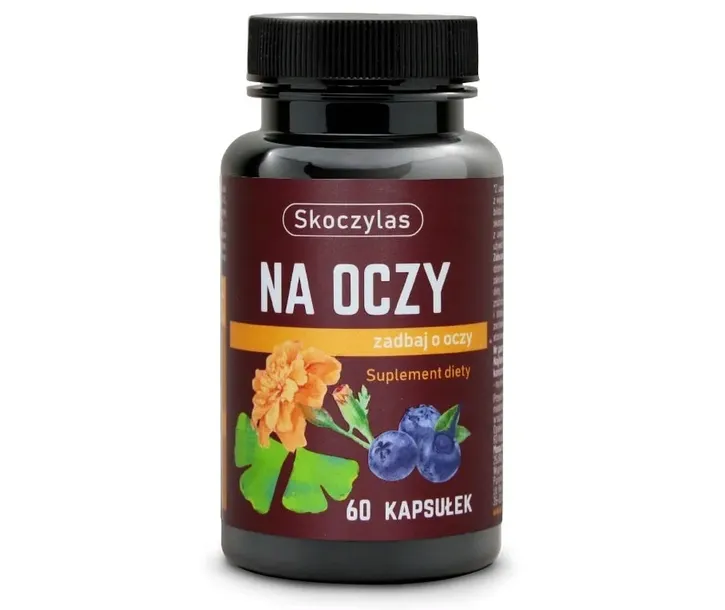 Skoczylas NA OCZY Luteina Miłorząb Borówka 60kap