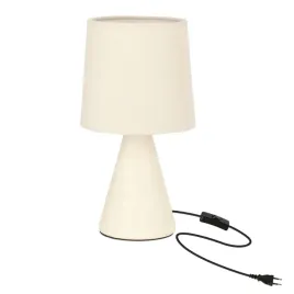 lampa-stolowa-dekoracyjna-ceramiczna-z-welurowym-abazurem-bezowa-candellux