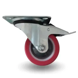 kolo-obrotowe-zestaw-jezdny-hamulec-80mm-150kg-bppu-0801-red-poliuretan