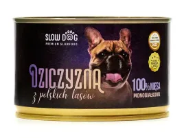 mokra-karma-slow-dog-dziczyzna-z-poskich-lasow-410g-100percent-miesa-smakowita