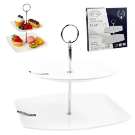 patera-porcelanowa-dwa-poziomy-biel-srebro-izabella-ciasto-owoce-przyjecia