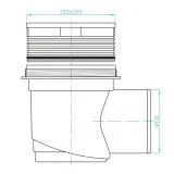 wpust-sciekowy-boczny-dn110-inox-stan-nowy