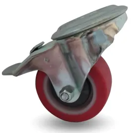 kolo-obrotowe-zestaw-jezdny-hamulec-80mm-150kg-bppu-0805-red-poliuretan