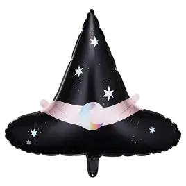 balon-foliowy-czarny-kapelusz-czarownicy-w-gwiazdy-halloween-60cm