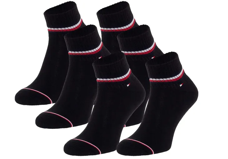 TOMMY HILFIGER MĘSKIE SKARPETY SKARPETKI STOPKI 6P CZARNE r.43-46