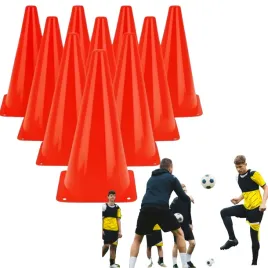 pacholki-treningowe-10szt-do-pilki-noznej-23cm-czerwony-koordynacyjne