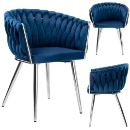 krzeslo-welurowe-plecione-cofton-chrom-velvet-granatowe