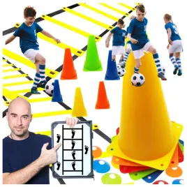 profesjonalny-zestaw-pilkarski-drabinka-treningowa-pacholki-koordynacyjna