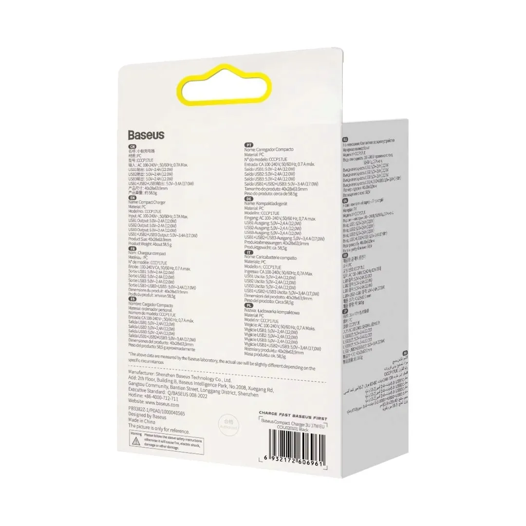 ladowarka-sieciowa-compact-3x-usb-17w-czarny-baseus-stan-nowy