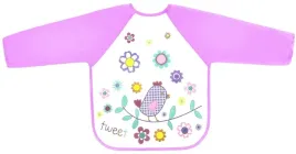 bocioland-ceratkowy-sliniak-fartuszek-z-rekawami-dla-dziecka-ptaszek-fiolet
