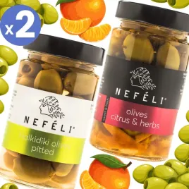 2x-mix-greckie-oliwki-zielone-z-cytrusami-bez-pestek-halkidiki-295g-nefeli
