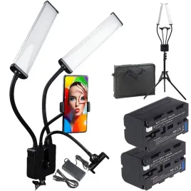 mocna-lampa-kosmetyczna-led-45w-2-moduly-statyw-2-akumulatory-5200mah