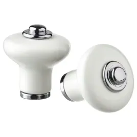 ikea-klingstorp-galka-kremowy-chrom-23-mm-2-sztuki
