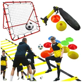 mega-zestaw-pilkarski-drabinka-koordynacyjna-pacholki-trenazer-rebounder