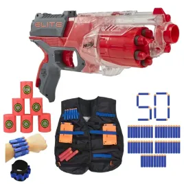 pistolet-nerf-n-strike-elite-disruptor-czerwony-duzy-zestaw-dodatkow