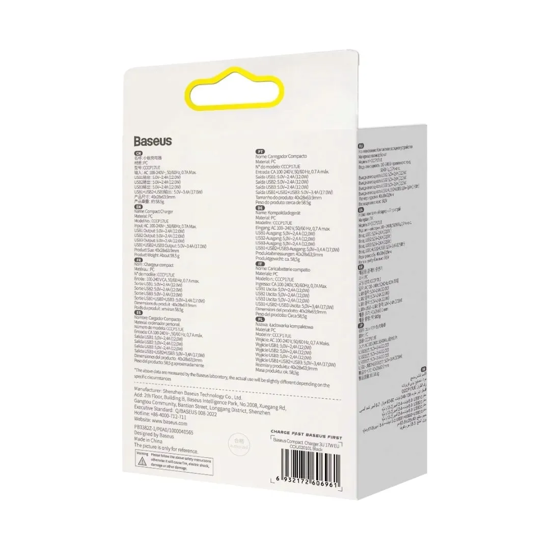 ladowarka-sieciowa-compact-3x-usb-17w-czarny-baseus-stan-nowy